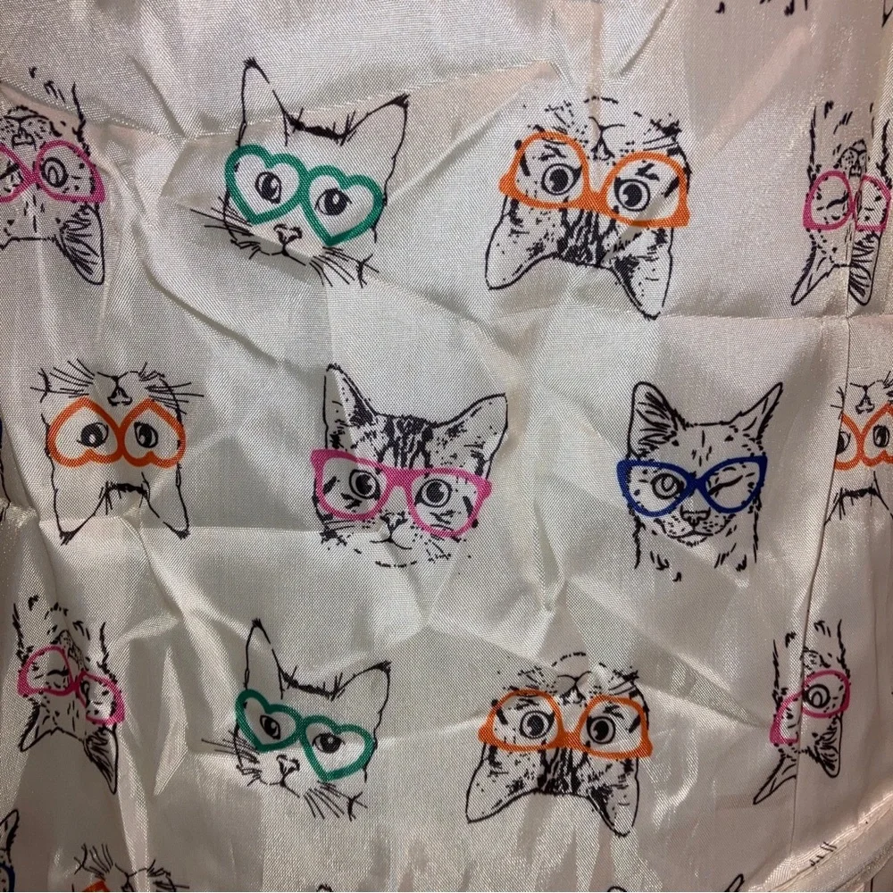 Cat Kitty Print Pop Up Hamper Laundry storage collapsible 18”x 22” Handles New